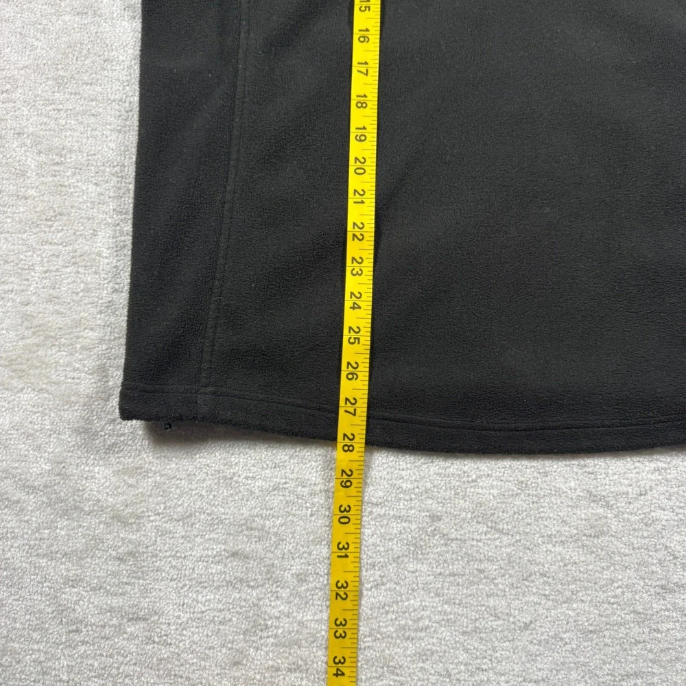 The North Face Fleece Jacket Mens M Black Full Zip Raglan Mock Neck Embroidered